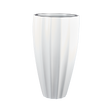 San jose tall fluted fiberglass planter in Matte Bright White, studio render