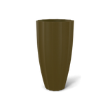 San Jose tall fluted fiberglass planter in Matte Bronze, 16 × 30 in, studio render
