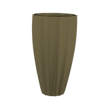 San jose tall fluted fiberglass planter in Matte Bronze, studio render
