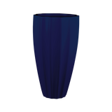 San jose tall fluted fiberglass planter in Matte Cobalt Blue, studio render