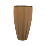 San jose tall fluted fiberglass planter in Metallic Bronze, studio render