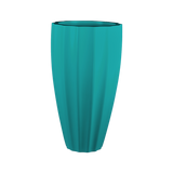 San jose tall fluted fiberglass planter in Satin Seafoam Green, studio render