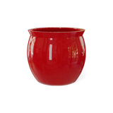 Shanghai fishbowl fiberglass planter in Gloss Red