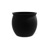 Shanghai fishbowl fiberglass planter in Matte Black