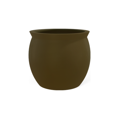 Shanghai fishbowl fiberglass planter in Matte Bronze