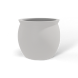 Shanghai fishbowl fiberglass planter in Matte Cement Grey, studio render