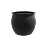 Shanghai fishbowl fiberglass planter in Matte Charcoal