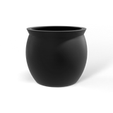 Shanghai fishbowl fiberglass planter in Matte Charcoal, studio render