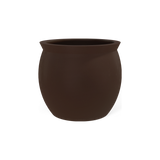 Shanghai fishbowl fiberglass planter in Matte Dark Brown