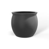 Shanghai fishbowl fiberglass planter in Matte Gunmetal, studio render