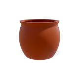 Shanghai fishbowl fiberglass planter in Matte Terra Cotta