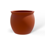 Shanghai fishbowl fiberglass planter in Matte Terra Cotta, studio render