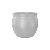 Shanghai fishbowl fiberglass planter in Metallic Silver