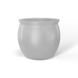 Shanghai fishbowl fiberglass planter in Metallic Silver, studio render