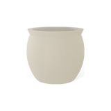 Shanghai fishbowl fiberglass planter in Satin Beige