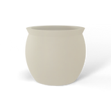 Shanghai fishbowl fiberglass planter in Satin Beige, studio render