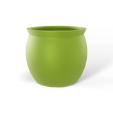 Shanghai fishbowl fiberglass planter in Satin Green, studio render