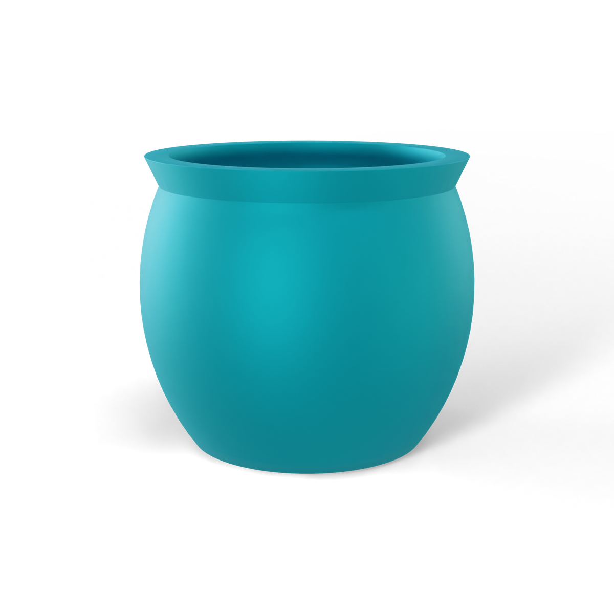 Shanghai fishbowl fiberglass planter in Satin Seafoam Green, studio render