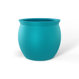 Shanghai fishbowl fiberglass planter in Satin Seafoam Green, studio render