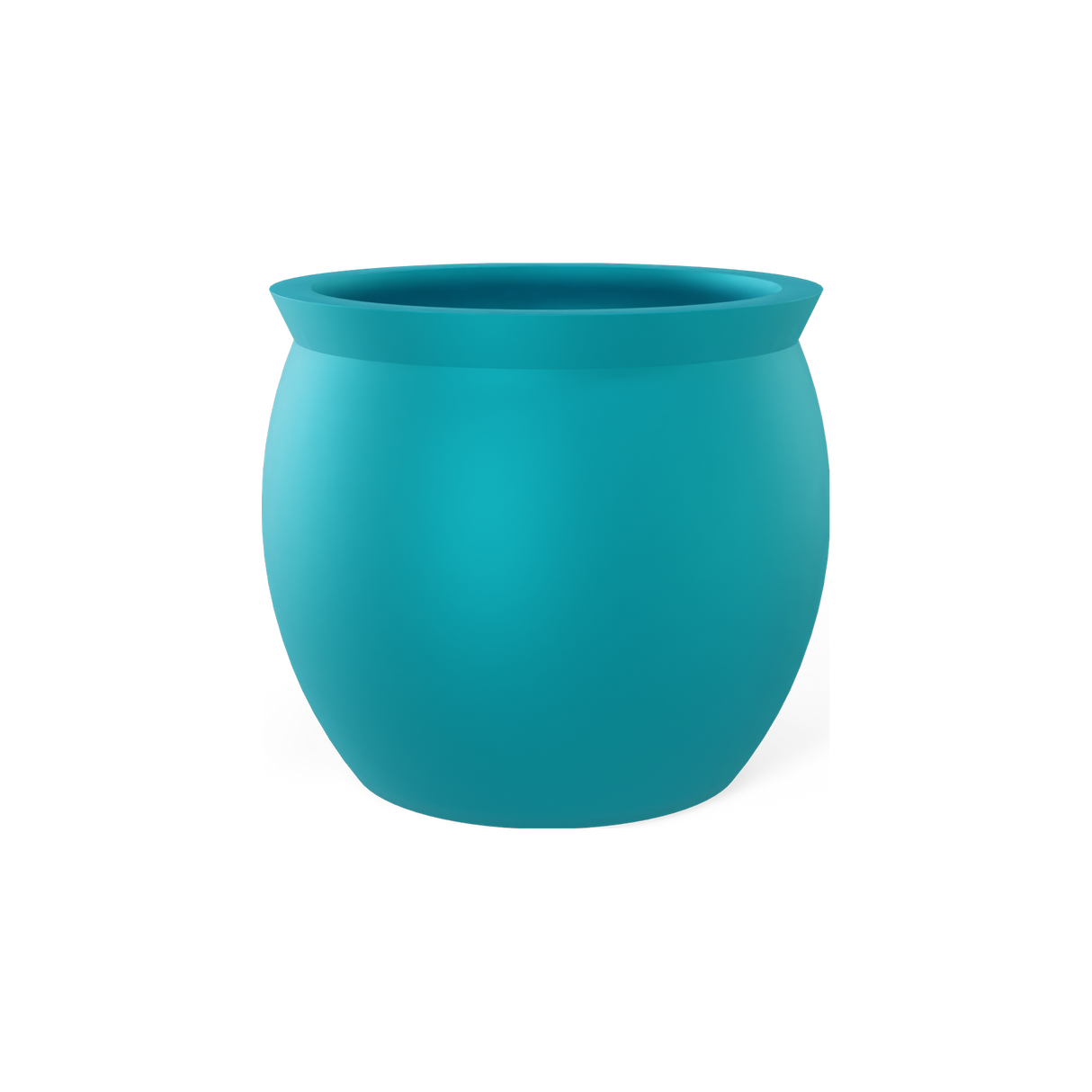 Shanghai fishbowl fiberglass planter in Satin Seafoam Green