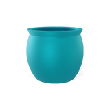 Shanghai fishbowl fiberglass planter in Satin Seafoam Green