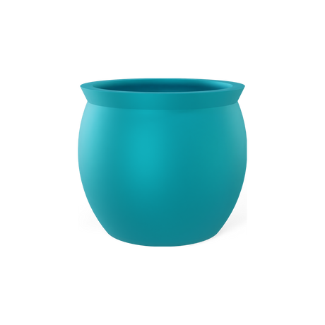 Shanghai fishbowl fiberglass planter in Satin Seafoam Green