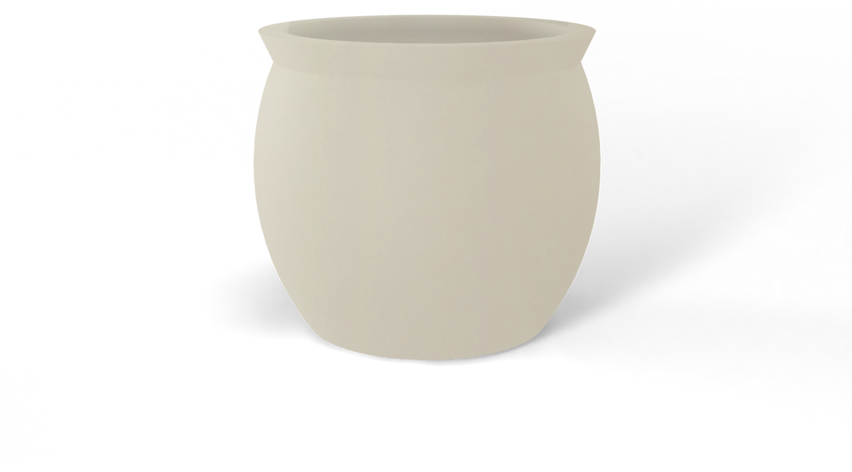 Shanghai Fishbowl Planter - Beige fiberglass finish