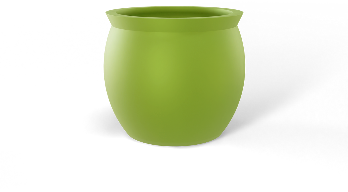 Shanghai Fishbowl Planter - Green fiberglass finish