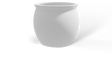 Shanghai Fishbowl Planter - White fiberglass finish