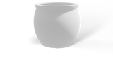 Shanghai Fishbowl Planter - White fiberglass finish