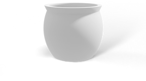 Shanghai Fishbowl Planter - White fiberglass finish