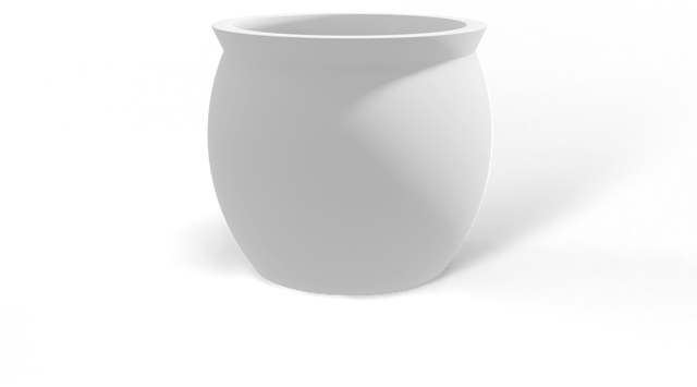 Shanghai Fishbowl Planter in White
