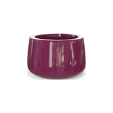 Short Hayden bowl fiberglass planter in Gloss Eggplant