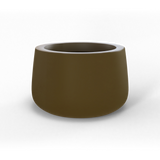 Short hayden bowl fiberglass planter in Matte Bronze, studio render