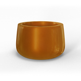 Short hayden bowl fiberglass planter in Metallic Bronze, studio render