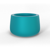 Short hayden bowl fiberglass planter in Satin Seafoam Green, studio render