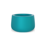 Short Hayden bowl fiberglass planter in Satin Seafoam Green