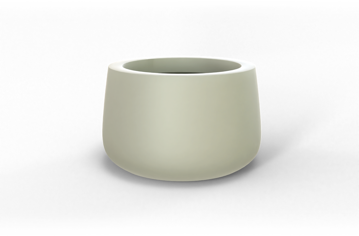Short Hayden Bowl Planter in Beige