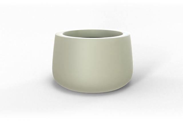 Short Hayden Bowl Planter in Beige