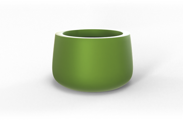 Short Hayden Bowl Planter in Green