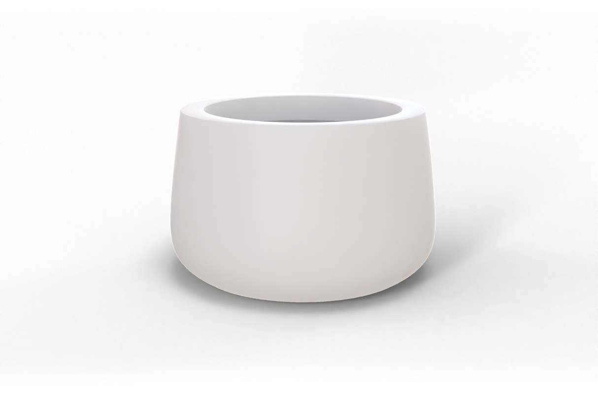 Short Hayden Bowl Planter in White