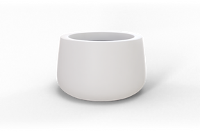 Short Hayden Bowl Planter in White