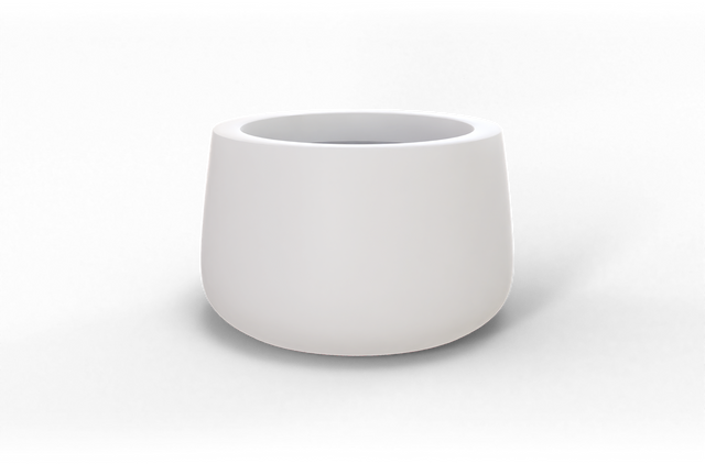 Short Hayden Bowl Planter in White