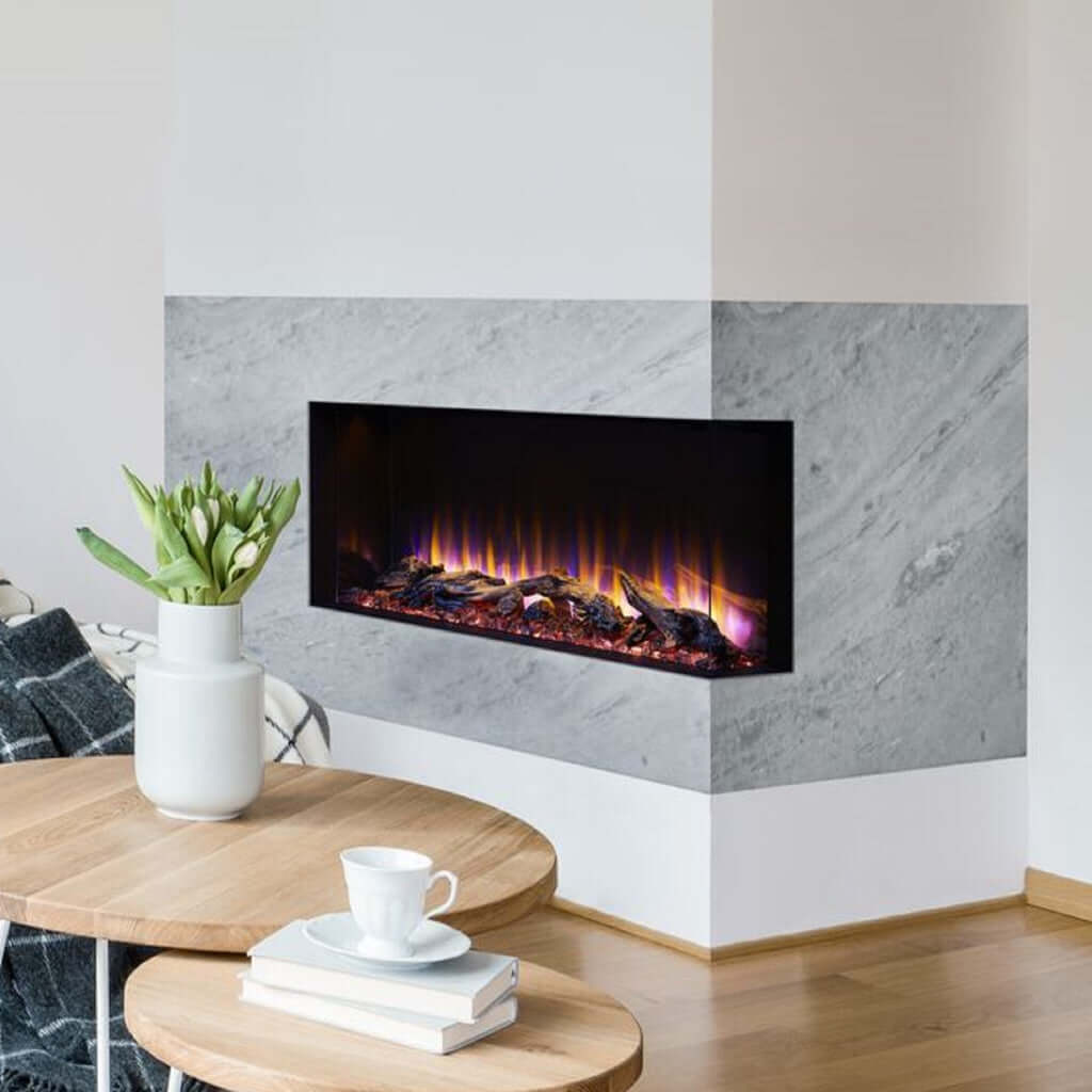 Simplifire 55" Scion Trinity 3-Sided Linear Electric Fireplace SF-SCT55-BK