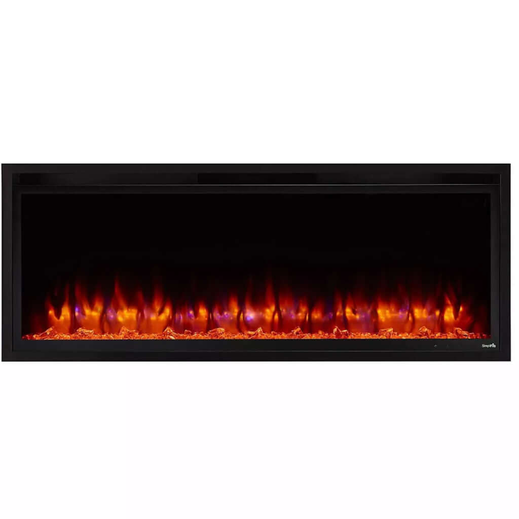 Simplifire 50" Allusion Platinum Recessed Linear Electric Fireplace SF-ALLP50-BK