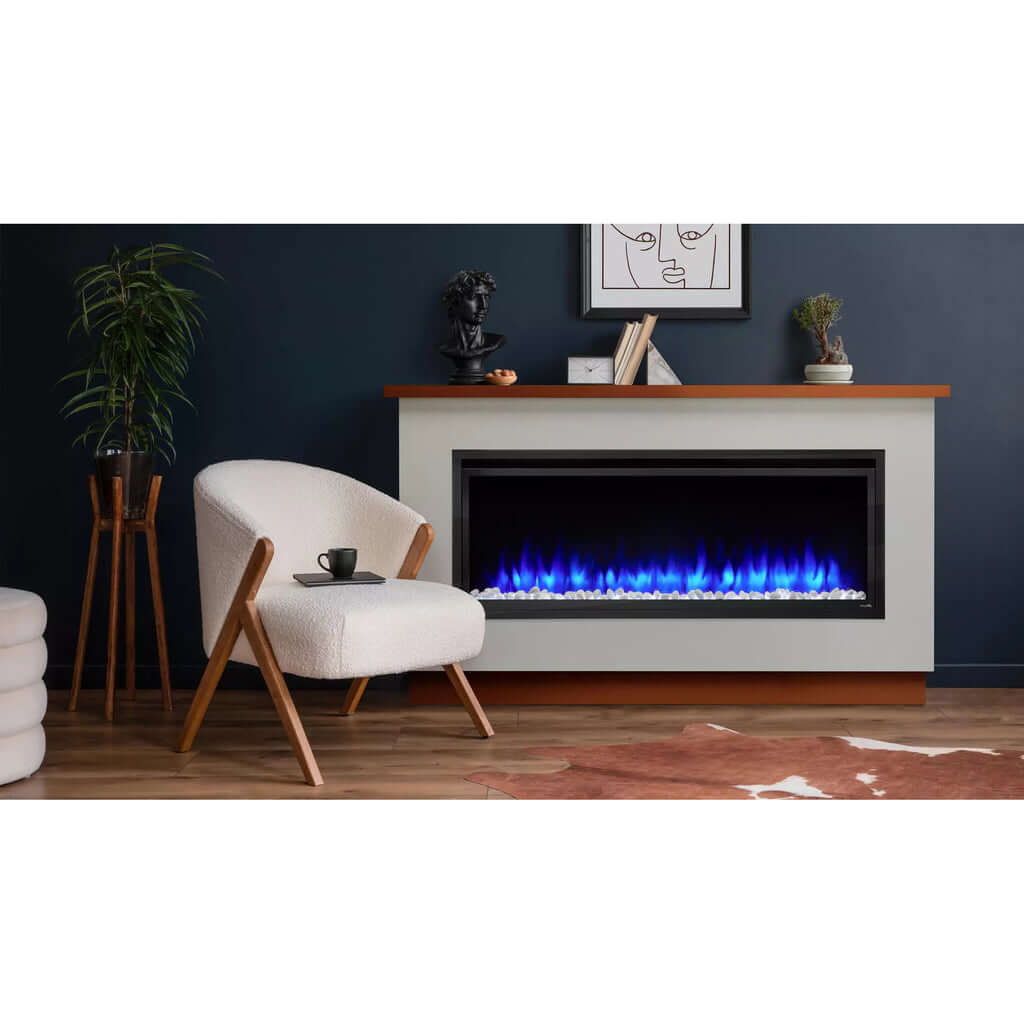 Simplifire 50" Allusion Platinum Recessed Linear Electric Fireplace SF-ALLP50-BK