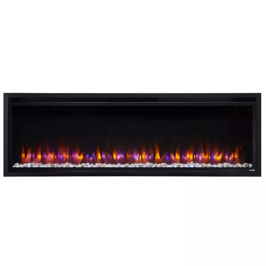 Simplifire 60" Allusion Platinum Recessed Linear Electric Fireplace SF-ALLP60-BK