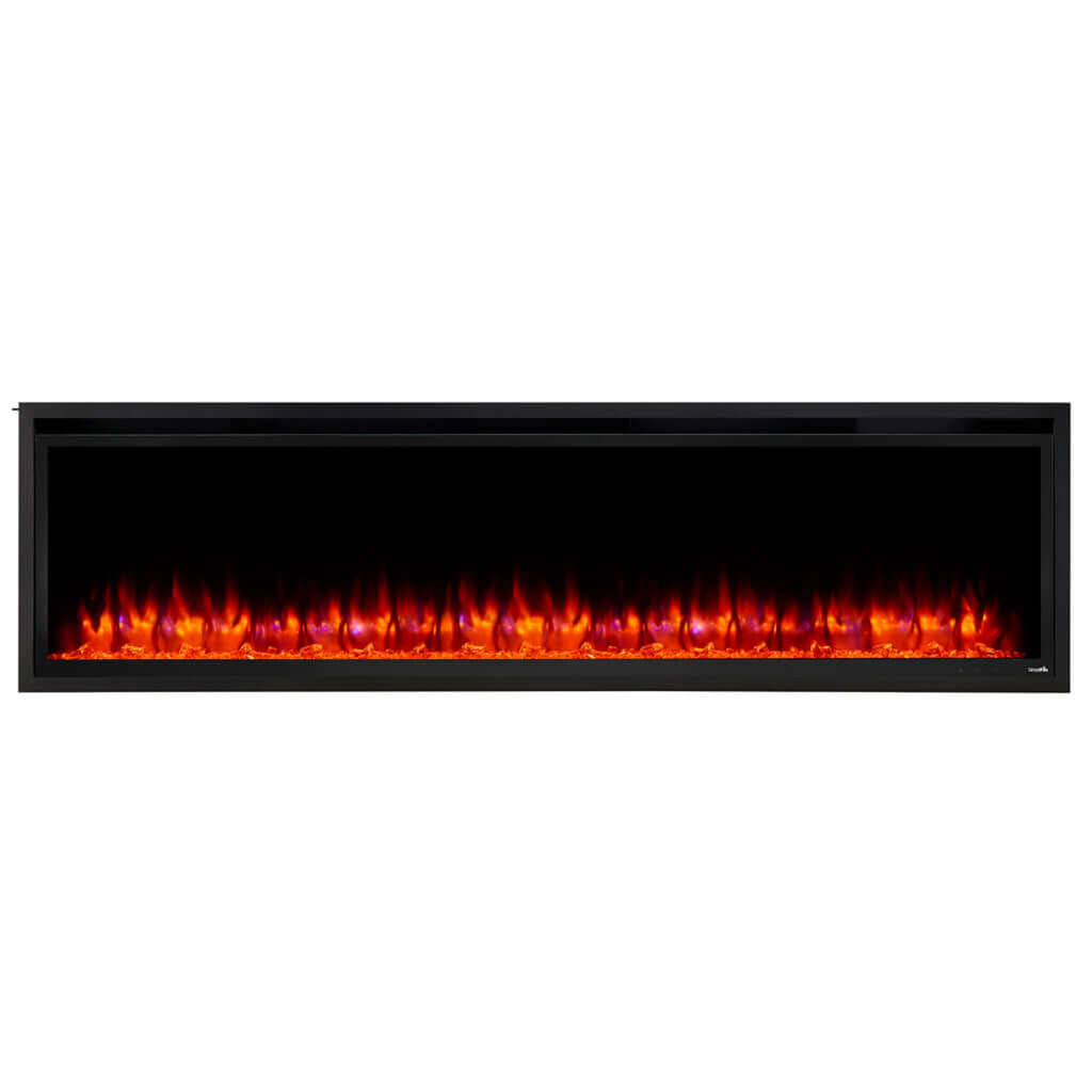 Simplifire 72" Allusion Platinum Recessed Linear Electric Fireplace SF-ALLP72-BK