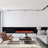 Simplifire 72" Allusion Platinum Recessed Linear Electric Fireplace SF-ALLP72-BK