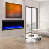 Simplifire 72" Allusion Platinum Recessed Linear Electric Fireplace SF-ALLP72-BK